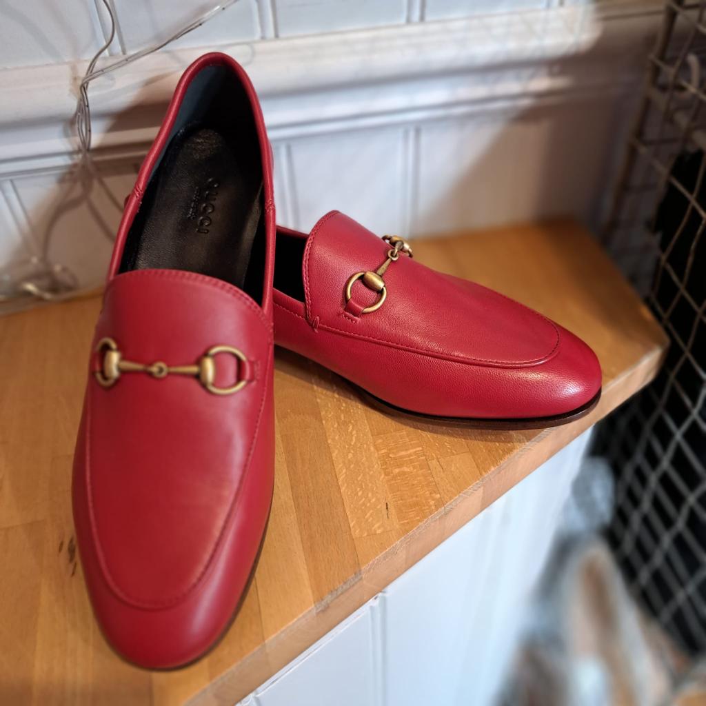 Gucci red moccasins discount