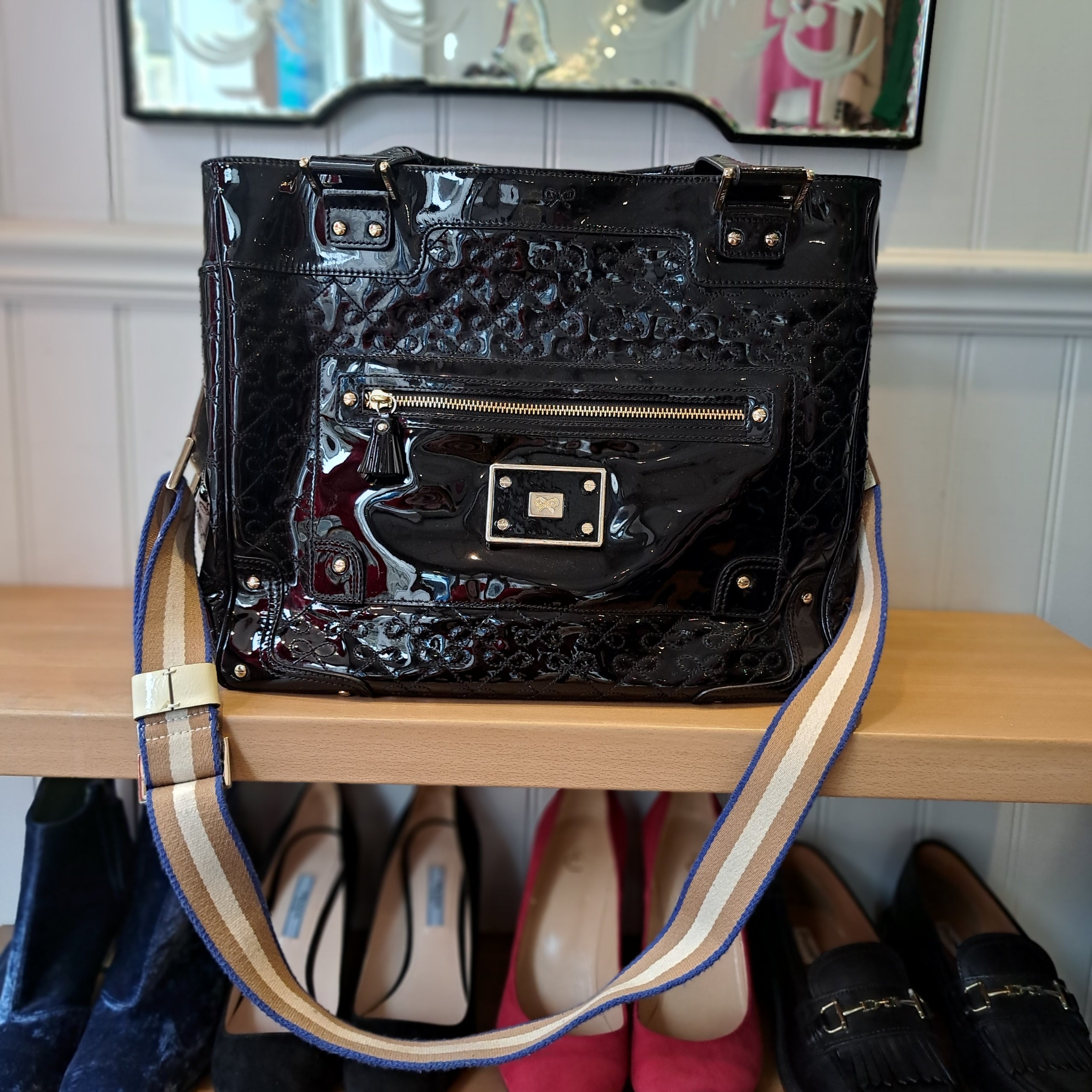 Anya hindmarch patent leather bag new arrivals