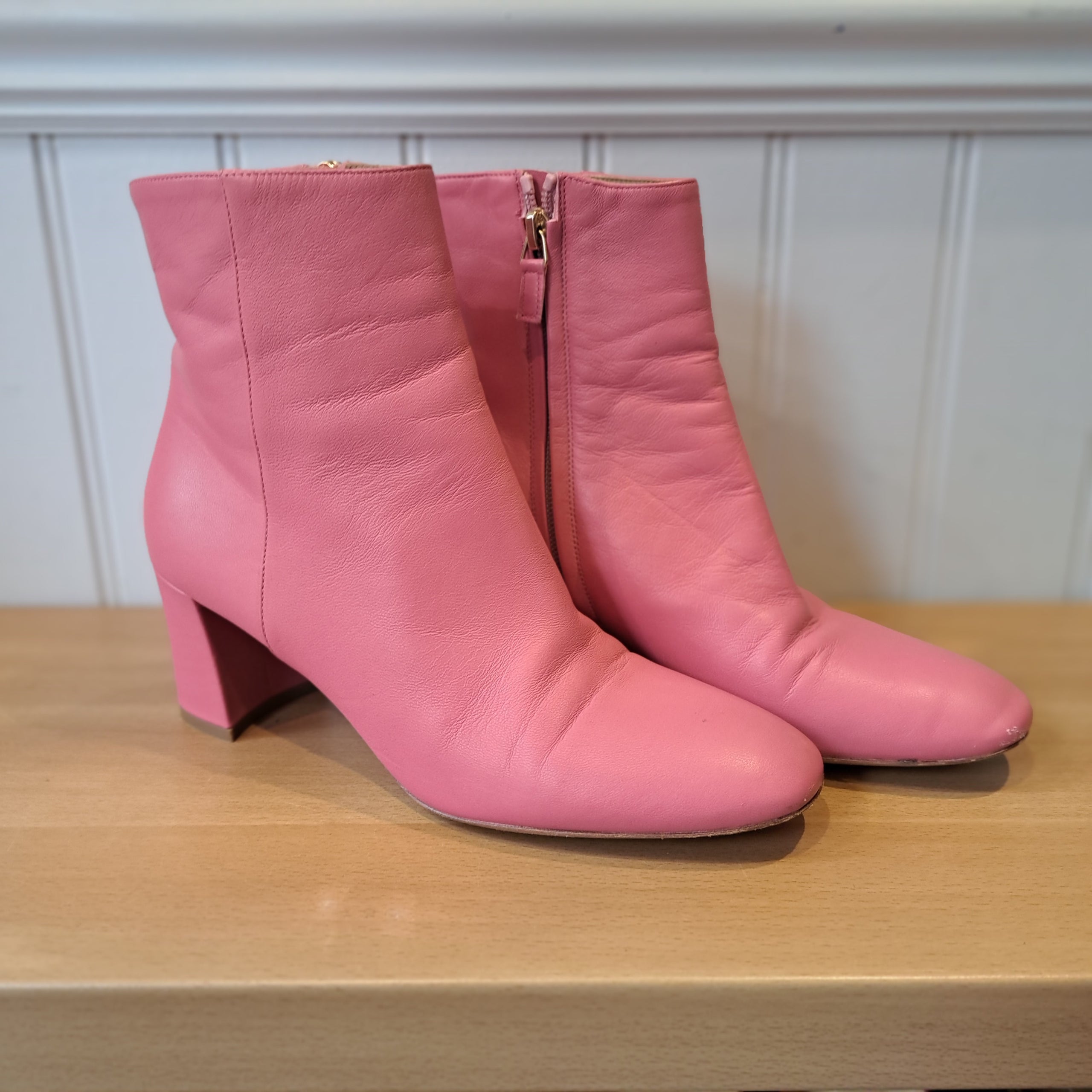 Mansur Gavriel pink heel boots size 5